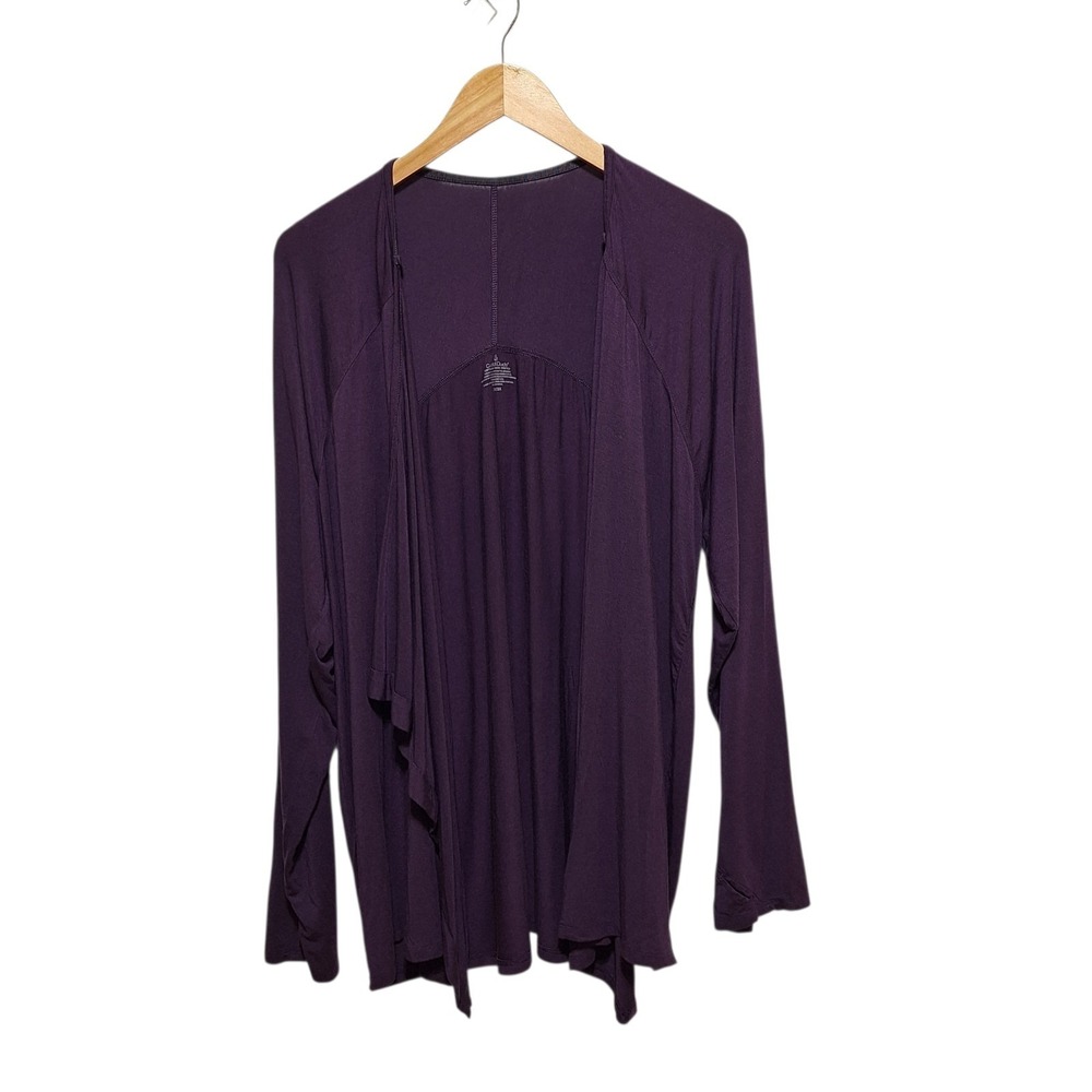 Cuddl Duds Softwear Stretch Long Sleeve Wrap Up Womens 2X/3X Dark Plum Versatile